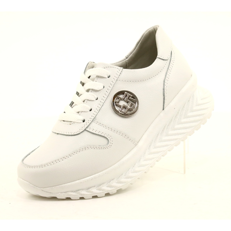 Tênis esportivo feminino amarrado Filippo DP3547 / 22 WH Branco prata 4