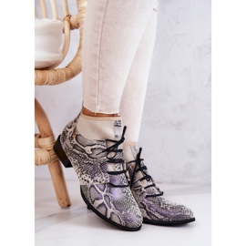 Botas femininas de camurça e cobra Maciejka 04744-03 bege 1
