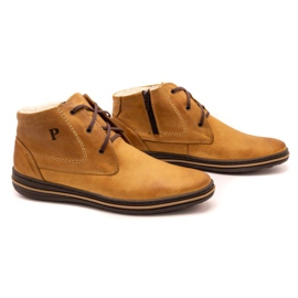 Polbut 339 sapatos vermelhos para homens castanho laranja 3