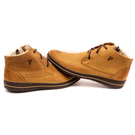 Polbut 339 sapatos vermelhos para homens castanho laranja 5