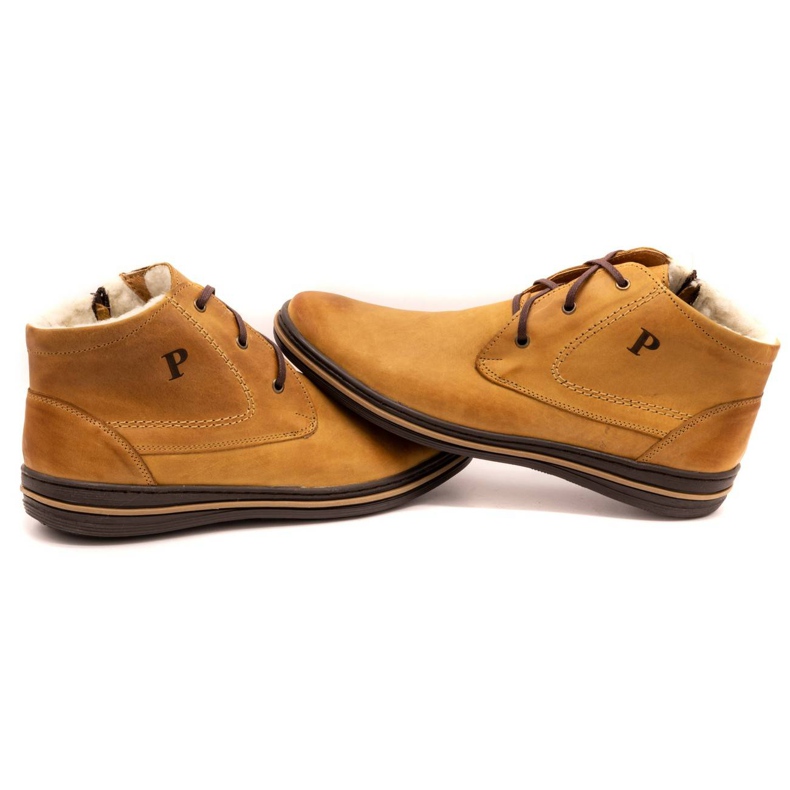 Polbut 339 sapatos vermelhos para homens castanho laranja 5