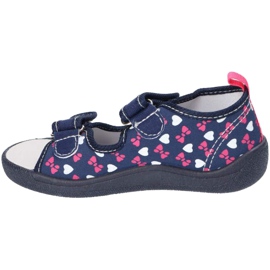 American Club Chinelos de sandálias americanas, inserção de couro TEN19 / 22 Azul marinho 2