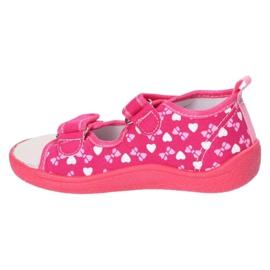 American Club Chinelos sandálias americanas, inserção de couro TEN19 / 22 Rosa 2