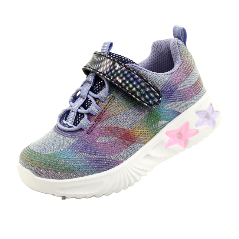 American Club Tênis esportivo ADI LED brilhante de velcro ES87 / 22 roxo tolet 3