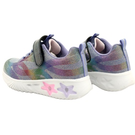 American Club Tênis esportivo ADI LED brilhante de velcro ES87 / 22 roxo tolet 6