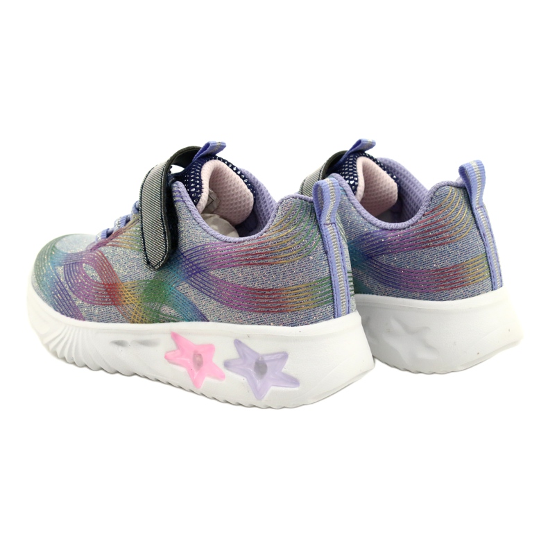 American Club Tênis esportivo ADI LED brilhante de velcro ES87 / 22 roxo tolet 5