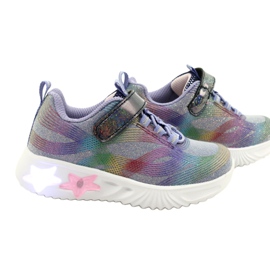 American Club Tênis esportivo ADI LED brilhante de velcro ES87 / 22 roxo tolet 7