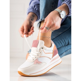 TRENDI Espreitadelas coloridas na plataforma branco multicolorido 1