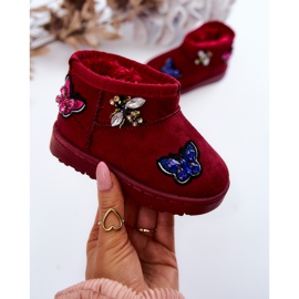 FR1 Botas de neve para crianças Borgonha Laila vermelho 1