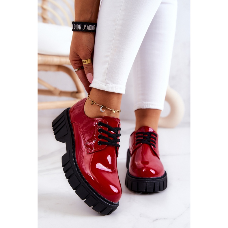 Sapatos Lacados da Moda La.Fi Vermelho Hallie 2