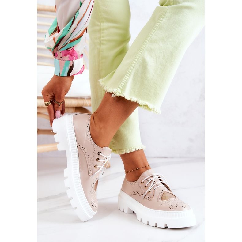 FILIPCZYK Sapatos de couro com corações bege Curtis 2 FILIPCZYK Sapatos de couro com corações bege Curtis 2