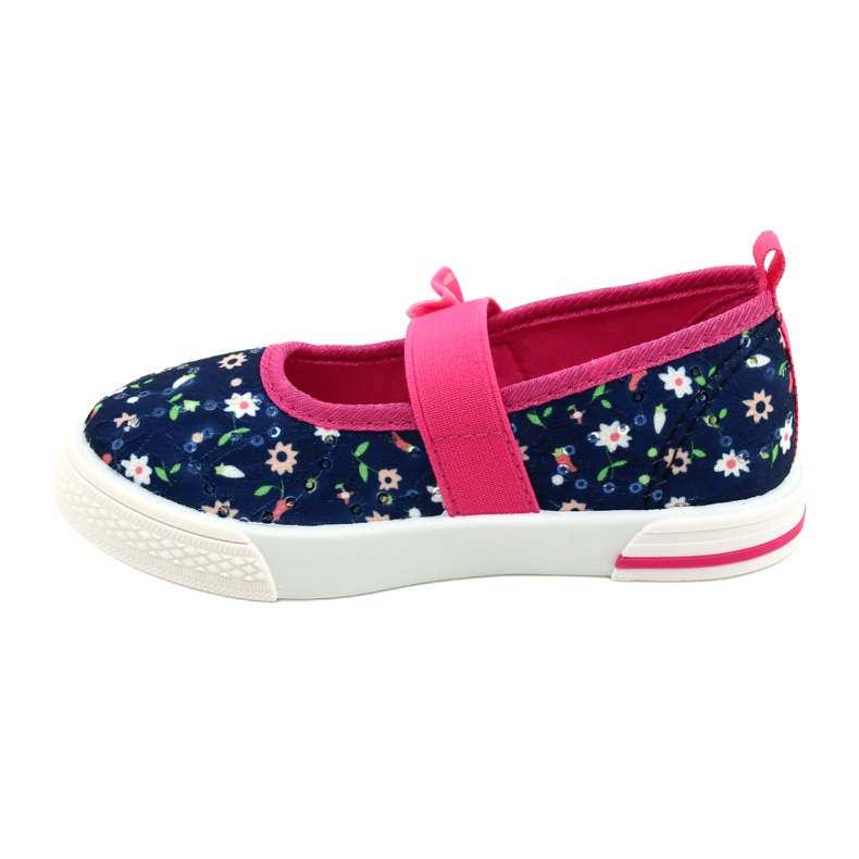 American Club Ballerinas de meninas tênis com um arco ten64/22 em flores azul azul 1
