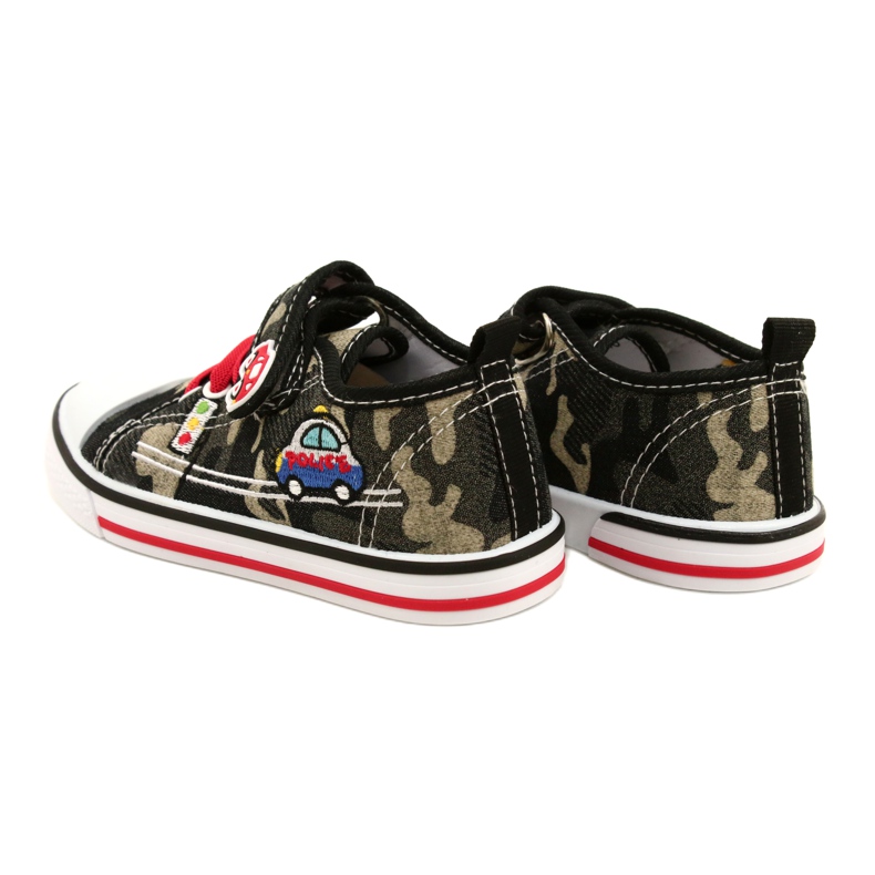 American Club Tênis americano calçado infantil inserção de couro TEN54 / 22 Moro bege preto 5