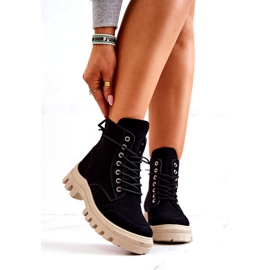 PS1 Botas de camurça amarradas pretas furacão preto 2