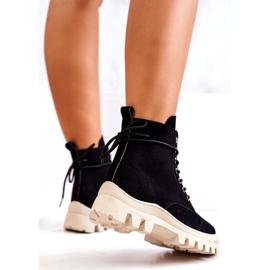 PS1 Botas de camurça amarradas pretas furacão preto 4