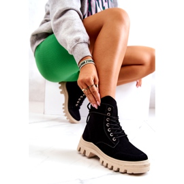 PS1 Botas de camurça amarradas pretas furacão preto 6