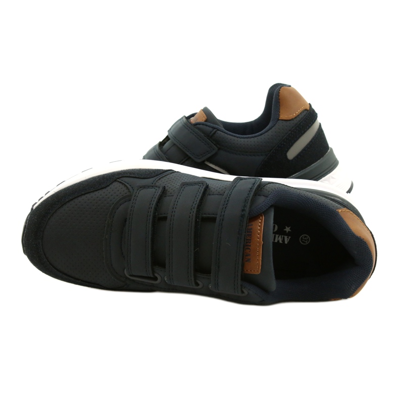 Sapatos esportivos de velcro American Club AA15 / 22 Azul marinho 4