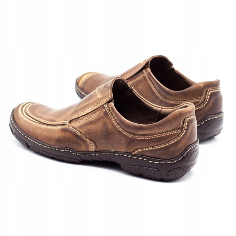 Joker Mocassins de couro masculino 213 marrom castanho 4
