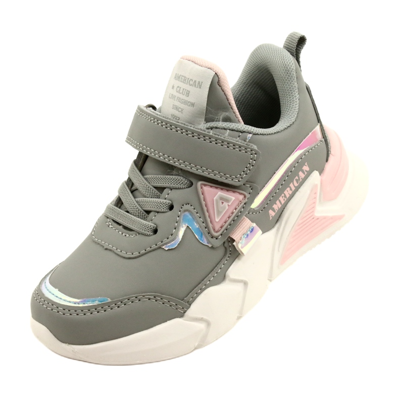 American Club Velcro Sports Shoes com holograma AA24/22 Gray cinza 3