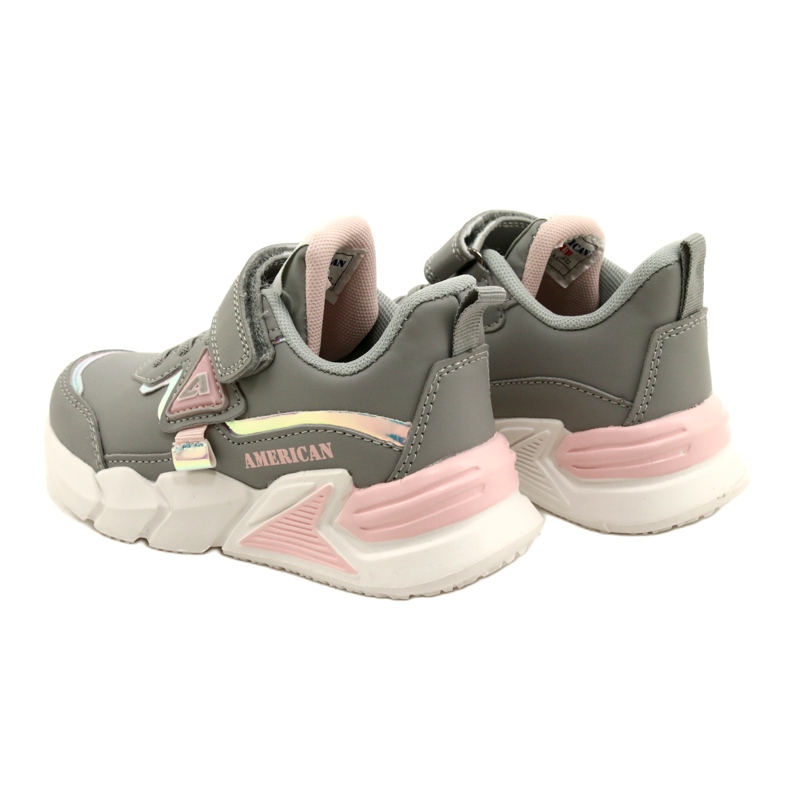 American Club Velcro Sports Shoes com holograma AA24/22 Gray cinza 5