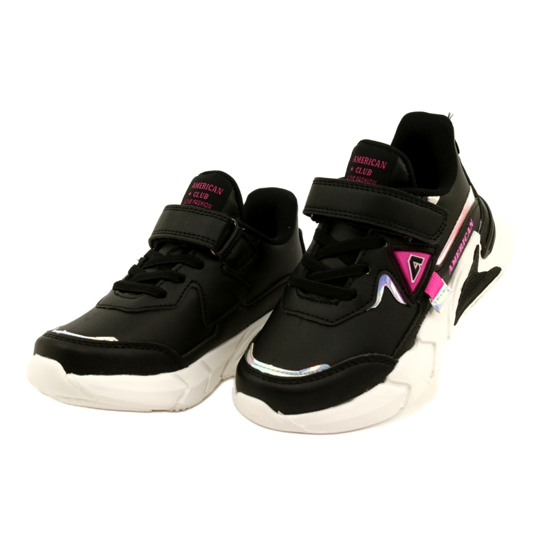 American Club Velcro Sports Shoes com holograma AA24/22 Black preto 2