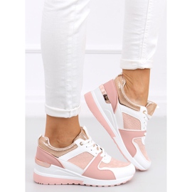 Tênis esportivo de cunha Adan Pink rosa multicolorido 2