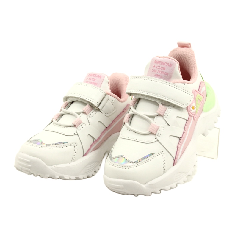 American Club Velcro com holograma AA25/22 Branco 2