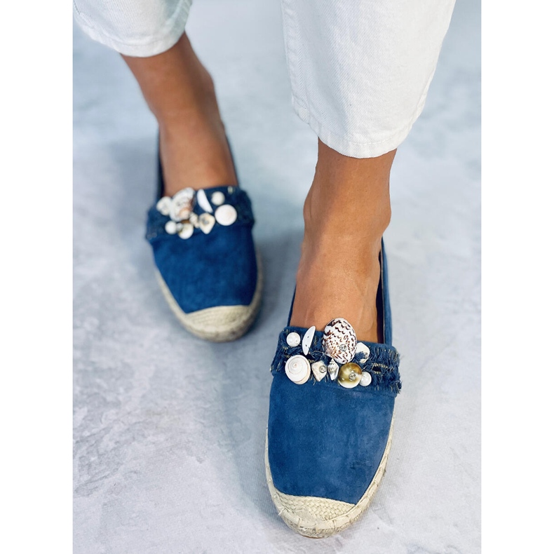 Alpargatas Lola Blue com conchas azul 2