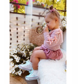 Tênis de cano alto infantil com renda branca Roly-Poly branco 2