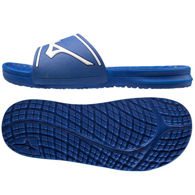 Mizuno Relax Slide Ii M 11GJ202027 branco azul 3 Mizuno Relax Slide Ii M 11GJ202027 branco azul 3