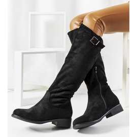 Bota flat isolante preta Louise preto 1