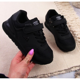 Sapatos de velcro American Club Jr AM788A preto 1