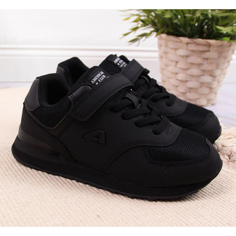 Sapatos de velcro American Club Jr AM788A preto 2