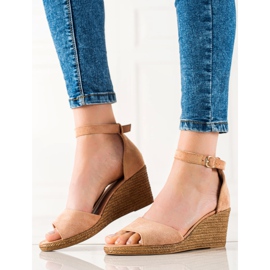 W. Potocki Sandálias de cunha de camurça Potocki bege 1 W. Potocki Sandálias de cunha de camurça Potocki bege 1