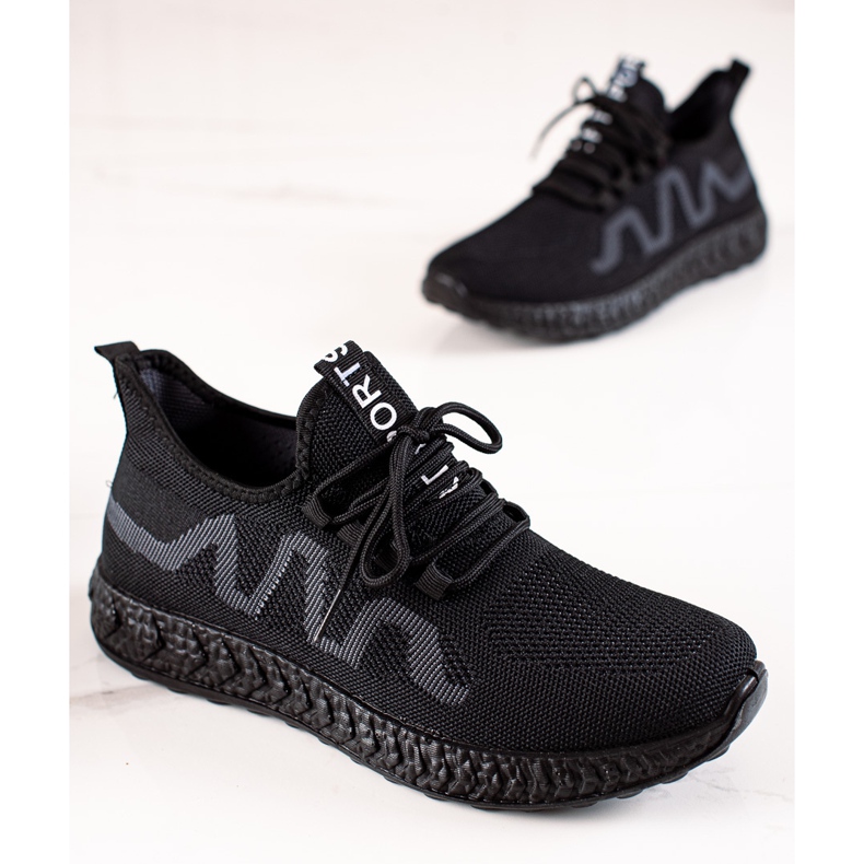 TRENDI Calçados esportivos leves preto 1