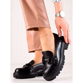 Seastar Mocassins da moda na plataforma preto 1