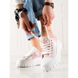 W. Potocki Tênis na plataforma Potocki branco rosa 1