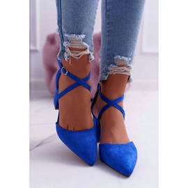 PS1 Sapatos femininos no salto no Spitz Cornflower Cosmo azul 2