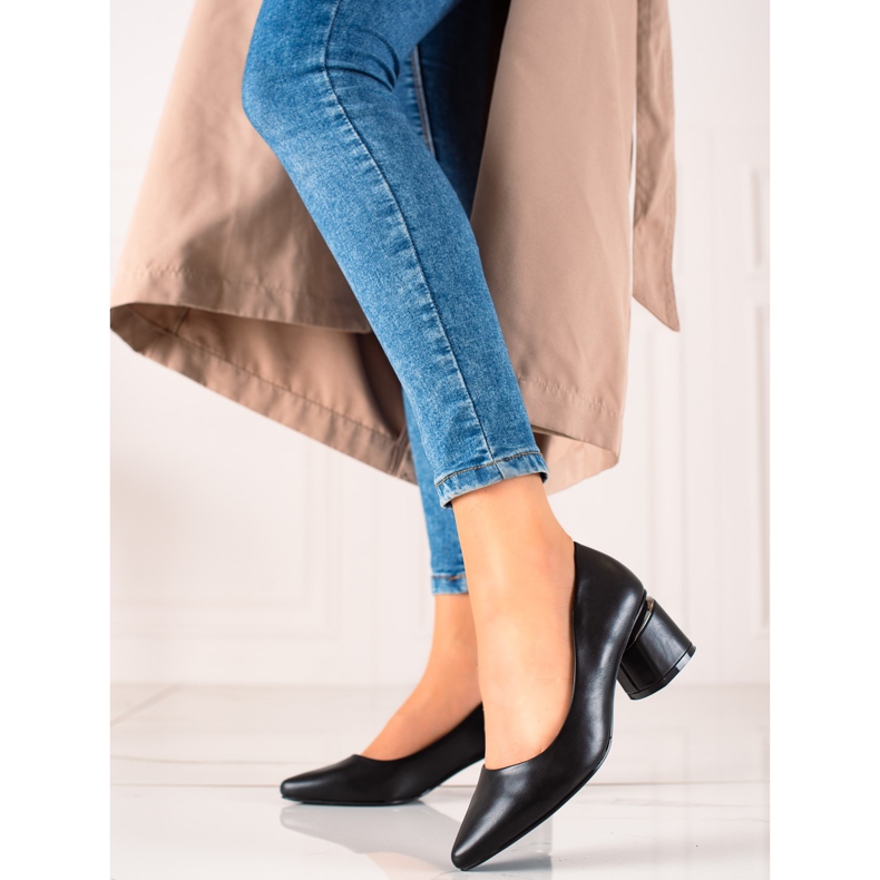 Seastar Bombas com couro ecológico preto 1