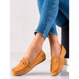 TRENDI Mocassins Confortáveis ​​Com Ornamento castanho 1