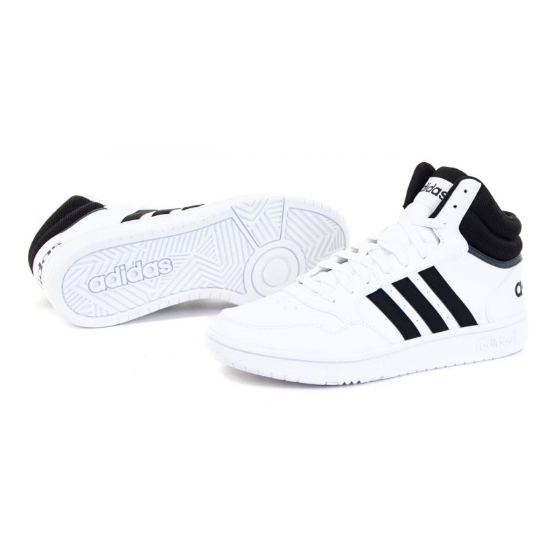 Tênis Adidas Hoops 3.0 Mid M GW3019 branco 1