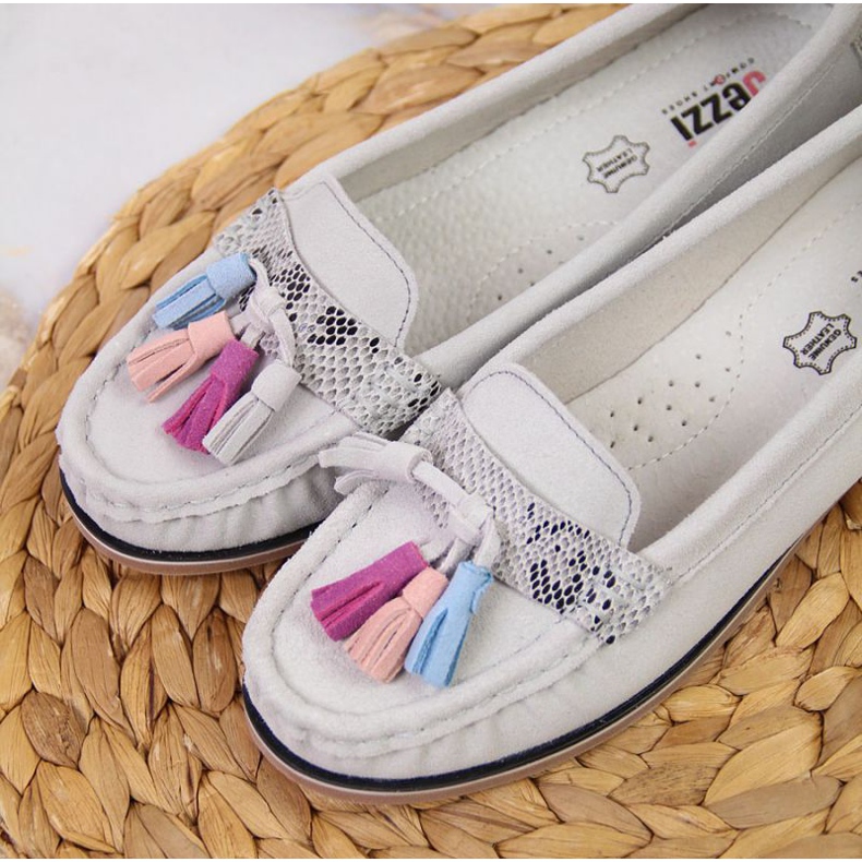 Evento Mocassins cinza com franjas Jezzi W JEZ328B 2