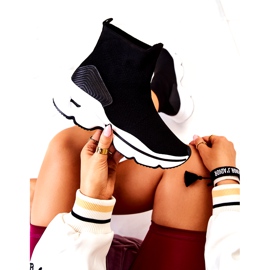 PS1 Tênis esportivo Bailee preto com meia alta 1