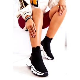 PS1 Tênis esportivo Bailee preto com meia alta 2