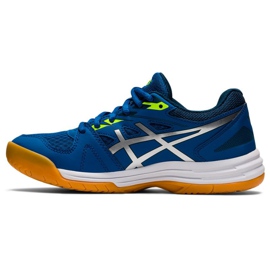 Asics Upcourt 4 Gs Jr 1074A027 405 tênis de vôlei azul azul 1