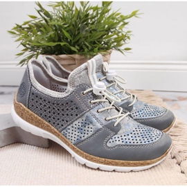 Rieker W N4255-12 tênis esportivo a céu aberto azul 2