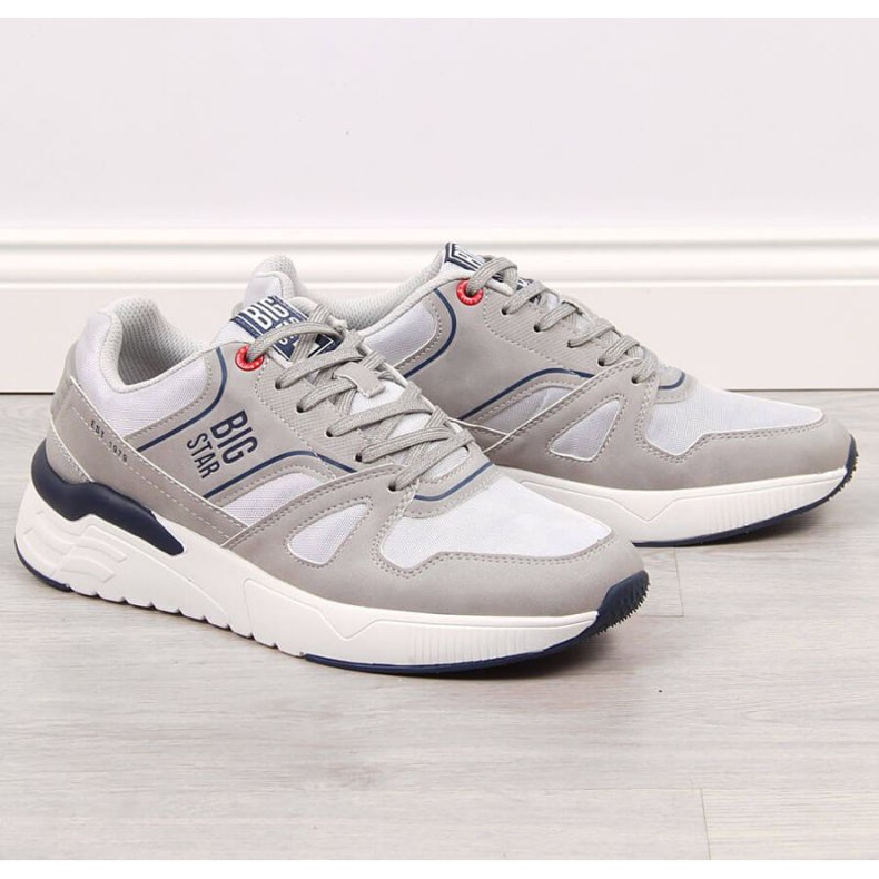 Sapatos esportivos casuais cinza Big Star M JJ174276 1