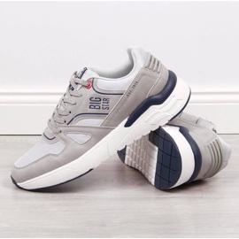 Sapatos esportivos casuais cinza Big Star M JJ174276 2