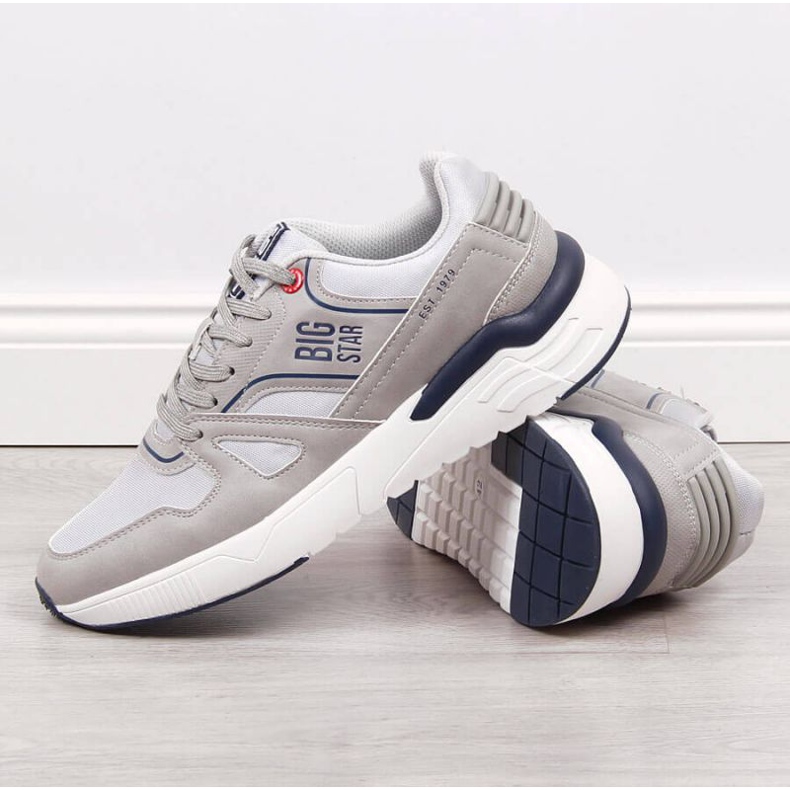 Sapatos esportivos casuais cinza Big Star M JJ174276 2