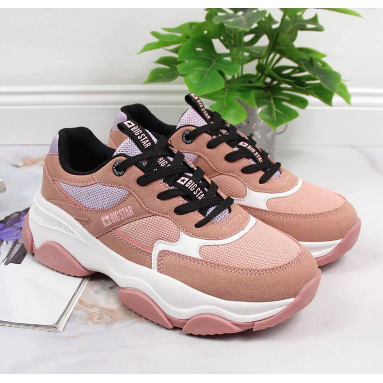 Tênis esportivo Big Star W JJ274577 rosa 2